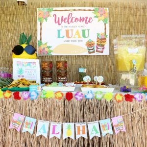 Celebration Circle Printable Luau Themed Party Kit Templates