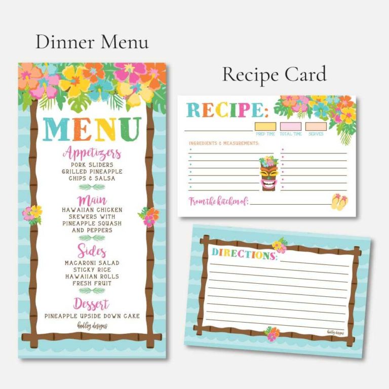 Celebration Circle Printable Luau Themed Party Kit Templates